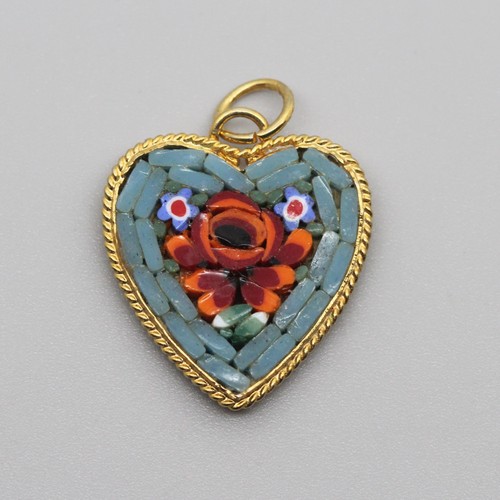 Anhänger herz millefiori - anhänger,