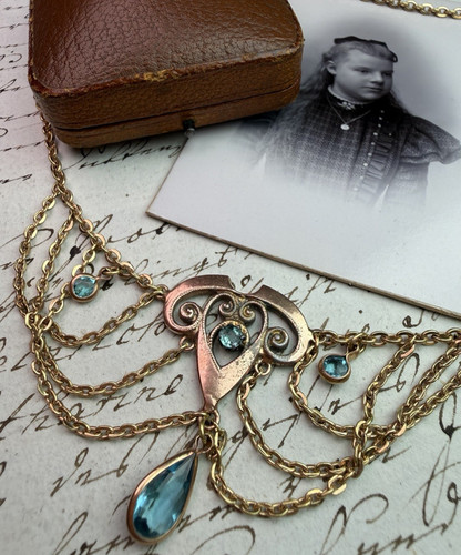 Jugendstil collier 500 gold - collier,,