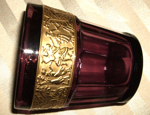 Antikes violettes glas mit - antikes,