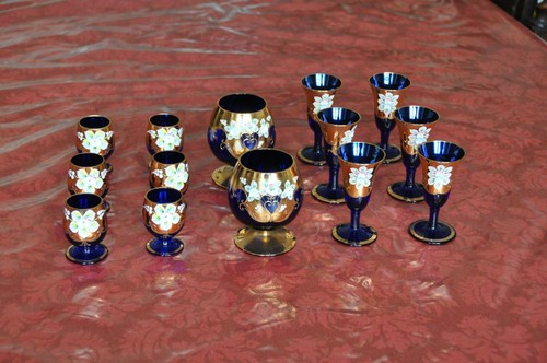 Böhmisches glas emailliert - böhmisches,