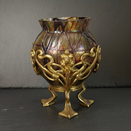 Jugendstil glas vase - jugendstil, pallme