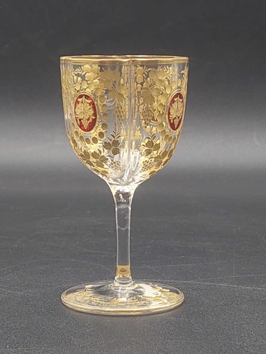 Likörglas glas vergoldet - likörglas,